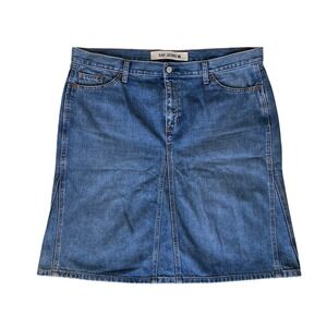 VTG GAP Jeans Denim Mini Skirt Above Knee Y2K A-Line Fit & Flare 2003 Women's 18